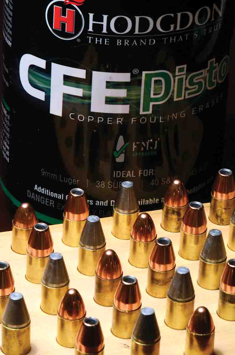 CFE Pistol is one of three powders (the others being CFE BLK and CFE 223) that were designed specifically to reduce copper fouling while  delivering high performance.